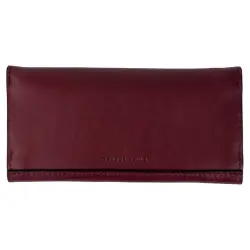 Кошелек женский кожаный Grande Pelle Festa 513661 бордовый (кожа глянцевая)