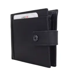 Гаманець чоловічий шкіряний Karya 0456-30 чорний (шкіра Crazy Horse)