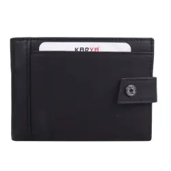 Гаманець чоловічий шкіряний Karya 0456-30 чорний (шкіра Crazy Horse)
