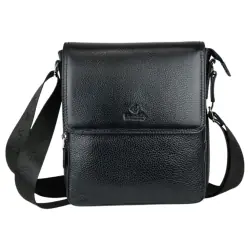 Сумка чоловіча шкіряна Eminsa 6197 37-1 чорна