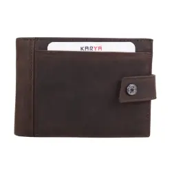 Гаманець чоловічий шкіряний Karya 0456-31 темно-коричневий (шкіра Crazy Horse)