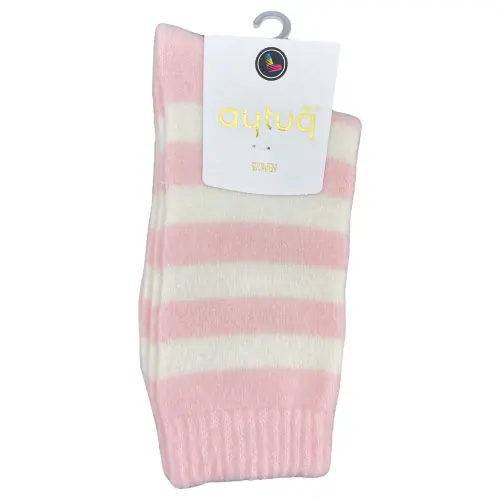 Носки женские теплые Aytug 48009 высокие светло-розовые Size 36-40