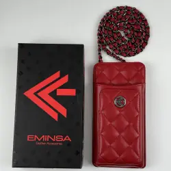 Сумка женская кожаная Eminsa 40277 34-5 красная