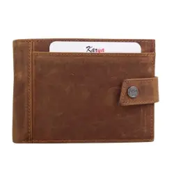 Гаманець чоловічий шкіряний Karya 0456-32 коричневий (шкіра Crazy Horse)
