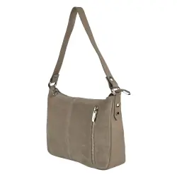 Сумка жіноча шкіряна із замшевою вставкою Vito Torelli 1068 6019/1075 бежева