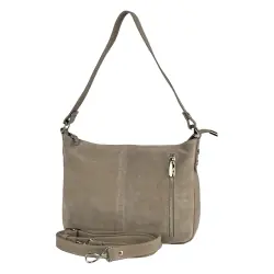 Сумка жіноча шкіряна із замшевою вставкою Vito Torelli 1068 6019/1075 бежева