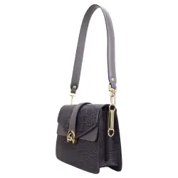 Сумка женская кожаная Karya 2584-528 темно-серая