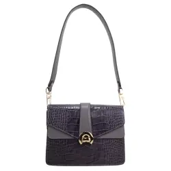 Сумка женская кожаная Karya 2584-528 темно-серая