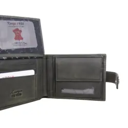 Гаманець чоловічий шкіряний Karya 0456-35 хакі (шкіра Crazy Horse)