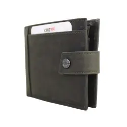 Гаманець чоловічий шкіряний Karya 0456-35 хакі (шкіра Crazy Horse)