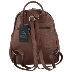 Рюкзак женский кожаный Genuine Leather 759281 коричневый