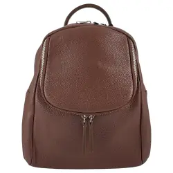 Рюкзак женский кожаный Genuine Leather 759281 коричневый