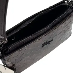 Сумка женская кожаная лакированная Karya 5072-654 темно-коричневая