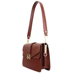 Сумка женская кожаная Karya 2584-615 коричневая