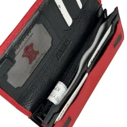 Гаманець жіночий шкіряний Karya 1101-46-45 червоний (всередині чорний)