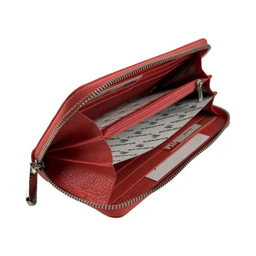 Кошелек женский кожаный Eminsa 2159 18-25 коралловый