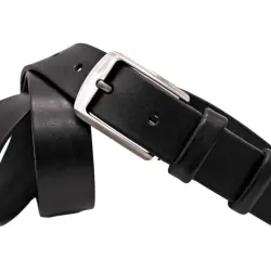 Ремінь чоловічий шкіряний Кремінь 01.35.00.219 чорний 110 см