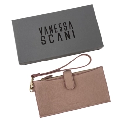Кошелек-портмоне женское кожаное Vanessa Scani T810-202 светло-розовый