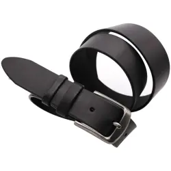 Ремінь чоловічий шкіряний Кремінь 01.40.00.156 чорний 110 см