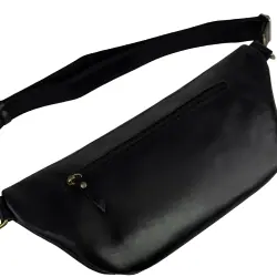 Сумка кросс боди мужская кожаная Vittorio Safino VS 055 черная Кентукки