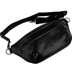 Сумка кросс боди мужская кожаная Vittorio Safino VS 055 черная Кентукки