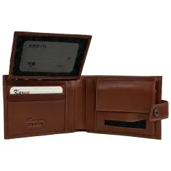 Гаманець чоловічий шкіряний Karya 0456-615 коричневий