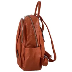 Рюкзак женский кожаный Genuine Leather 543311 оранжевый