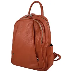 Рюкзак женский кожаный Genuine Leather 543311 оранжевый