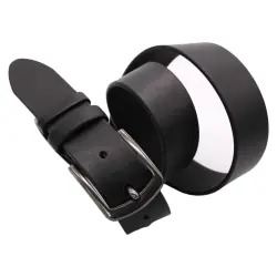 Ремінь чоловічий шкіряний Кремінь 01.40.00.160 чорний 110 см