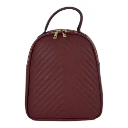 Рюкзак жіночий шкіряний Genuine Leather 955261 винний