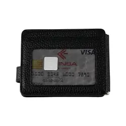 Кошелек-зажим для денег мужской кожаный Eminsa 1124 18-1/19-1 черный