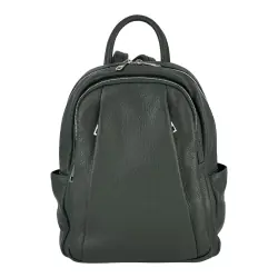 Рюкзак жіночий шкіряний Genuine Leather 543311 темно-зелений