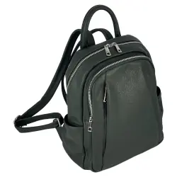 Рюкзак жіночий шкіряний Genuine Leather 543311 темно-зелений