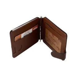 Кошелек-зажим для денег мужской кожаный Eminsa 1124 18-4/19-2 светло-коричневый