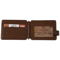 Кошелек-зажим для денег мужской кожаный Eminsa 1124 18-4/19-2 светло-коричневый