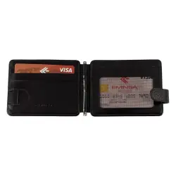 Кошелек-зажим для денег мужской кожаный Eminsa 1124 37-3/19-3 темно-коричневый