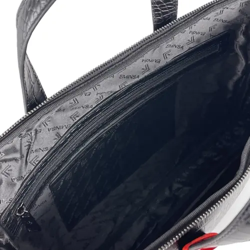 Сумка-портфель жіночий шкіряний Eminsa 7138 4-1 чорний