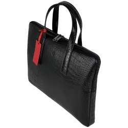 Сумка-портфель женский кожаный Eminsa 7138 4-1 черный 
