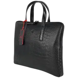 Сумка-портфель женский кожаный Eminsa 7138 4-1 черный 