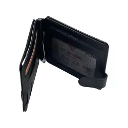 Кошелек-зажим для денег мужской кожаный Eminsa 1124 4-1/19-1 черный