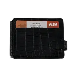 Кошелек-зажим для денег мужской кожаный Eminsa 1124 4-1/19-1 черный