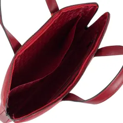 Сумка-портфель женский кожаный Eminsa 7138 18-5 красный