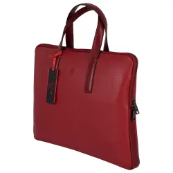 Сумка-портфель женский кожаный Eminsa 7138 18-5 красный