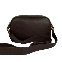 Сумка женская кожаная с замшевой вставкой Vittorio Safino VSL 001 коричневая