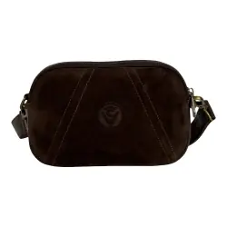 Сумка женская кожаная с замшевой вставкой Vittorio Safino VSL 001 коричневая