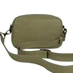 Сумка женская кожаная с замшевой вставкой Vittorio Safino VSL 001 оливковая