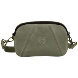 Сумка женская кожаная с замшевой вставкой Vittorio Safino VSL 001 оливковая