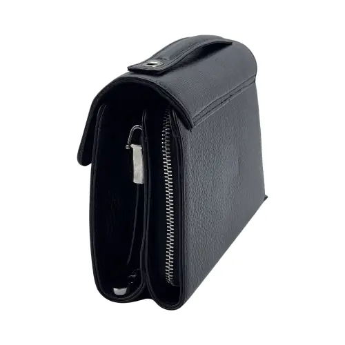 Сумка-барсетка мужская кожаная Bond Non 888-281 черная