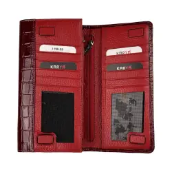 Кошелек женский кожаный лакированный Karya 1198-08 красный