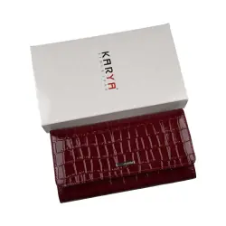 Кошелек женский кожаный лакированный Karya 1198-08 красный
